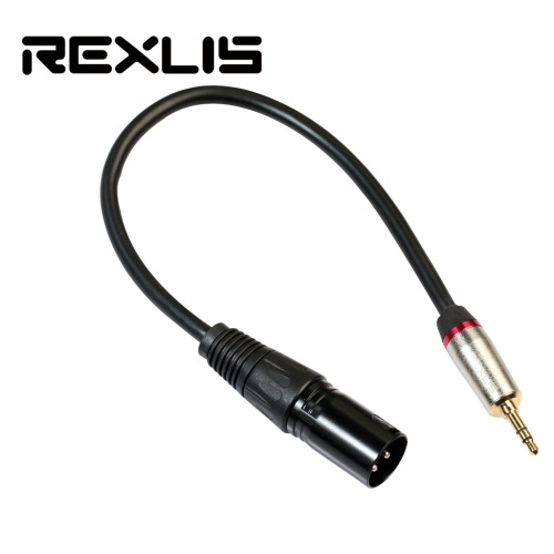 Suitable for mobile phone condenser microphone mixer 48V phantom power 3.5 mm to XLR XLR male audio cable