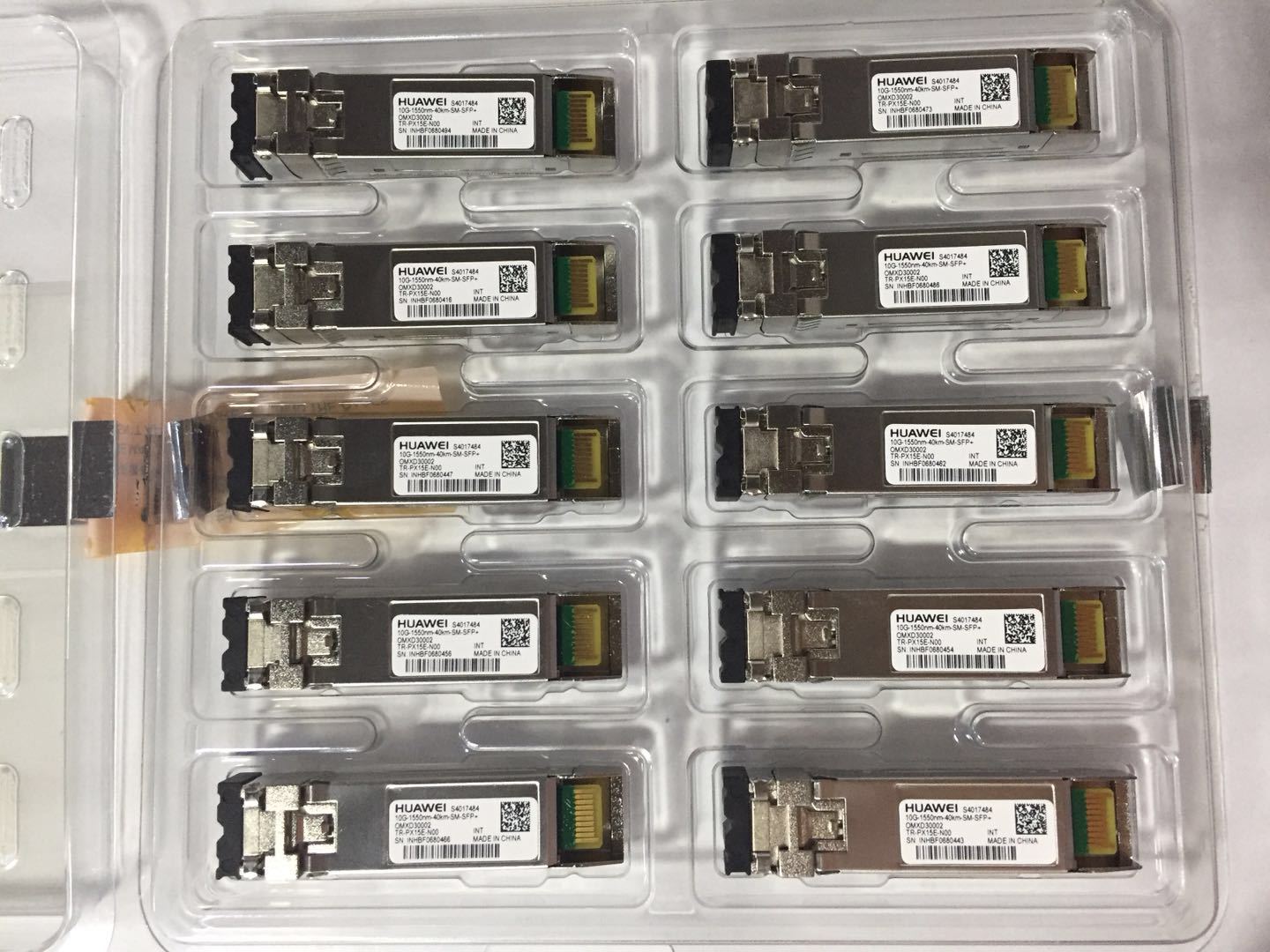 (2) HUAWEI 10G-1550NM-40KM-SM-SFP+  Ʈù  S4017484 OMXD30002  