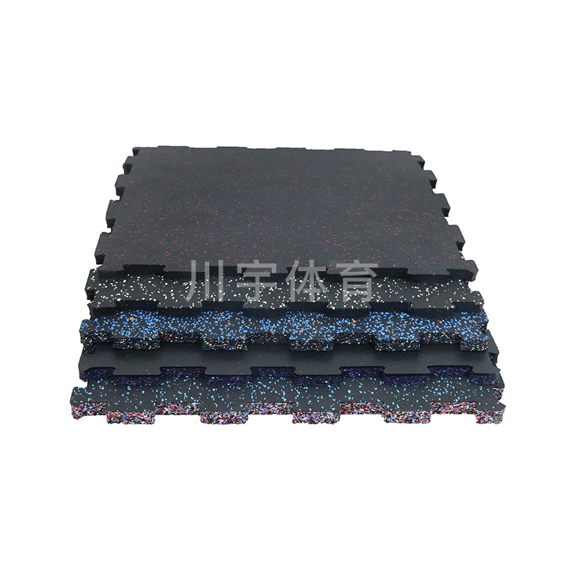 幼儿园橡胶拼接地垫室内环保防滑减震垫健身房哑铃缓冲地胶批发