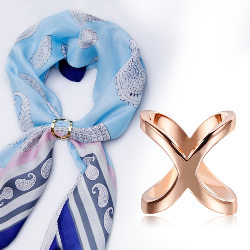 5g Weight Scarf Ring Classification Daily Occasion Alloy Material Geometric Pattern All Seasons Season Women's Gender Enamel, Pearl, Hollow Out Design Simple Style Style Women's Simple Style Geometric Alloy Enamel Pearl Hollow Out Scarf Ring 1