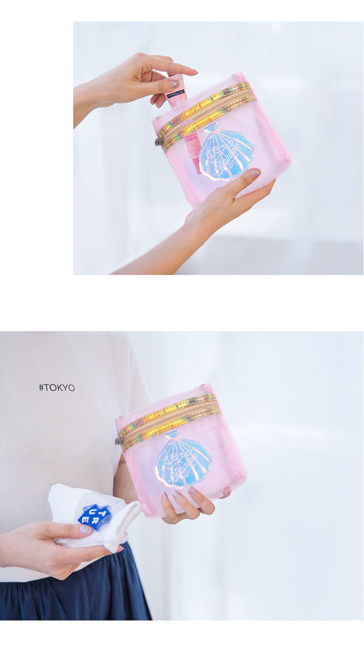 Korean Fashion Mesh Shell Storage Bag Transparent Sanitary Napkin Bag For Girls Sanitary Napkin Bag For Girls Nihaojewelry display picture 3