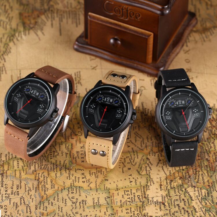 Casual Solid Color Buckle Quartz Men's Watches display picture 2