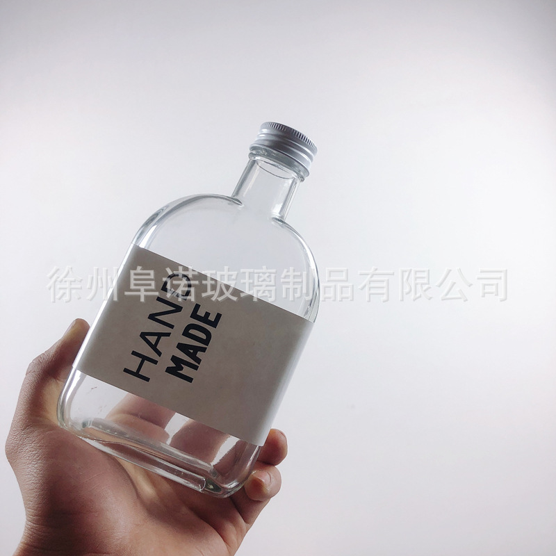 INS泰国新款咖啡馆外带饮料瓶外卖瓶果汁瓶花果酒瓶冷萃茶玻璃瓶