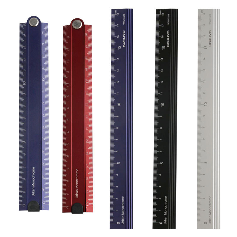 Japan's Kokuyo Folding Aluminum Ruler Portable Metal Stainless Steel Ruler For Students