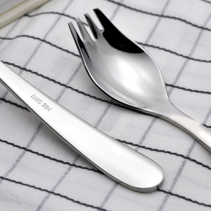 Children's 304 Stainless Steel Integrated Creative Salad Fork And Spoon_voghion.com