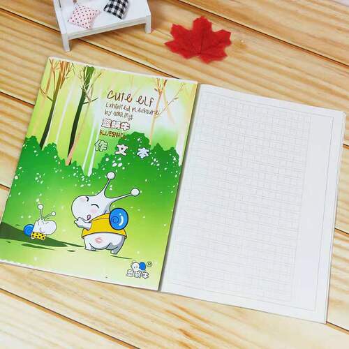 b5 Blue Snail Soft Copy English Exercise Book Composition Text Cartoon Blue Snail Student Workbook Factory Direct Sales