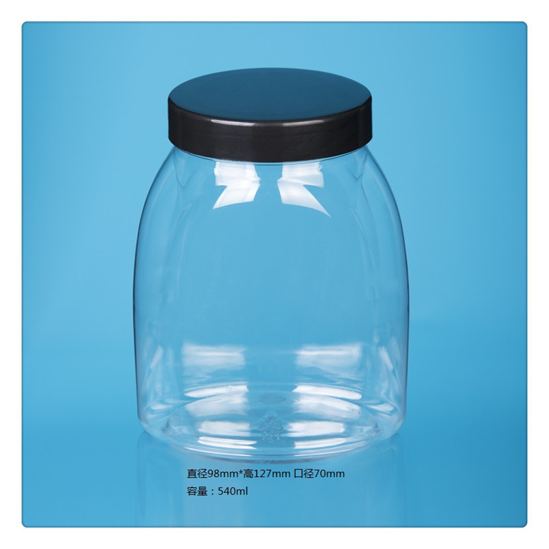 批发塑料罐85口透明食品塑料螺旋盖 PET罐子开心果坚果包装罐