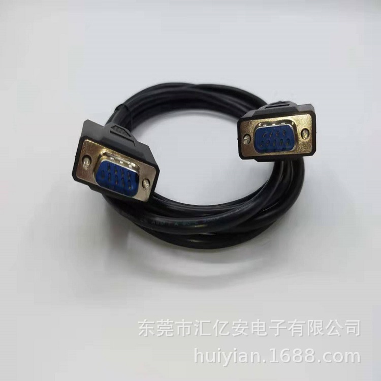 电脑数据线 显示器线 DB9公转DB9公数据线串口工业级智能有线