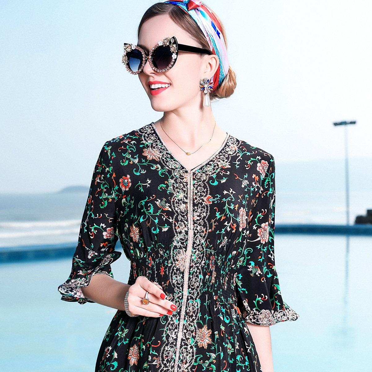 Robe femme en De la soie - Ref 3327841 Image 3