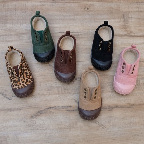 Winter new Korean style children's cotton shoes boys and girls plus velvet warm shoes kindergarten one-on-one 2-8 years old