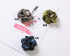 Clothing, two-color velvet hair accessory, flowered