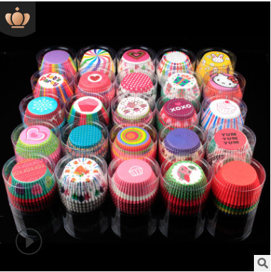 baking appliance Anti-oil chocolate Cake paper cup Amazon Selling Paper tray pvc One hundred in barrels