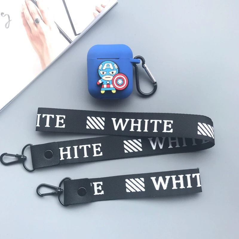 Apple, wireless cartoon headphones, protective silicone compatible creative protective case, bluetooth, fall protection