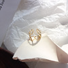 fashion personality Heart-shaped ring girl love Opening Ring Simplicity Sweet Forefinger joint R7128