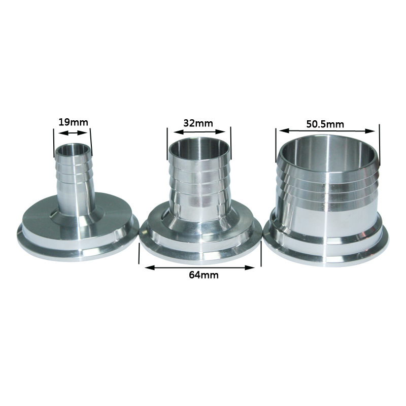SS304不锈钢快装接头灌装机三通止回阀接头19/32/50.5mm管接头