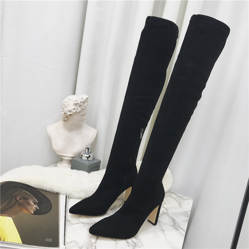 autumn and winter thick high heel knee boots  NSHU26928