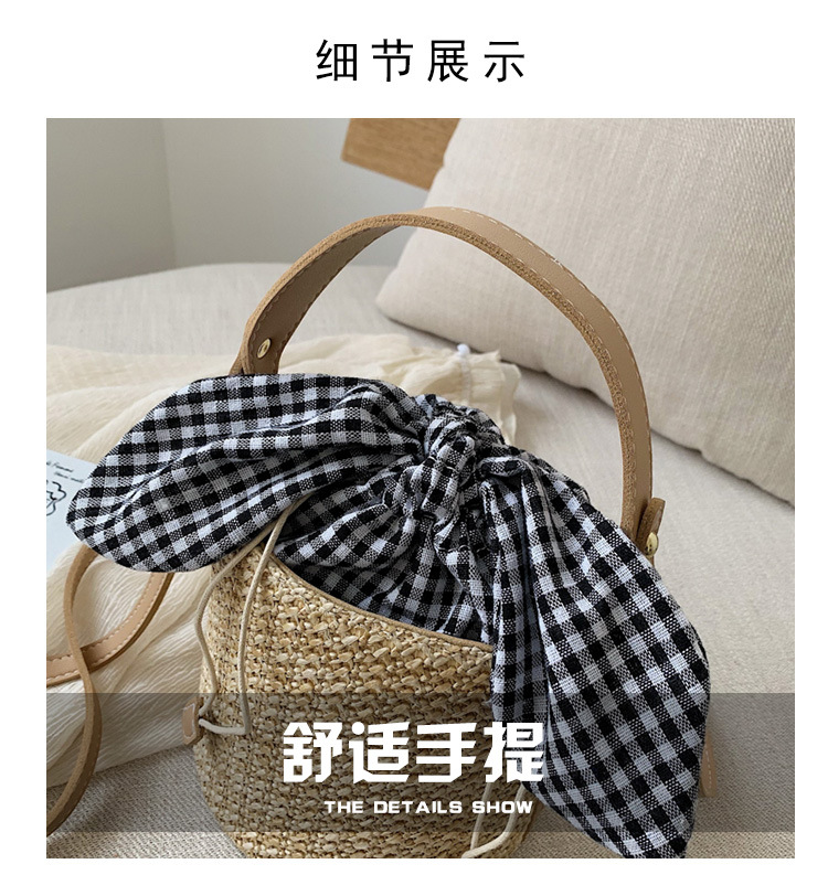 New  Straw Woven Shoulder Diagonal  Straw Woven Bag display picture 2