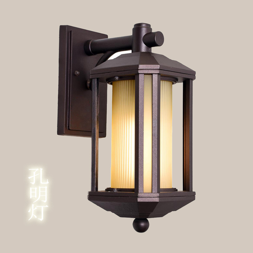 戶外防水庭院燈陽台走廊過道複古壁燈別墅牆小孔明壁燈