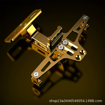 modified license plate frame accessories, License plate holder/license plate holder - gold-with-license-plate-light