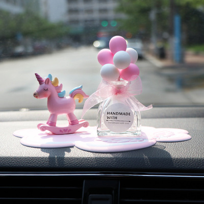 Car accessories lovely ins Unicorn Trojan balloon console aromatherapy decoration car girls heart decoration