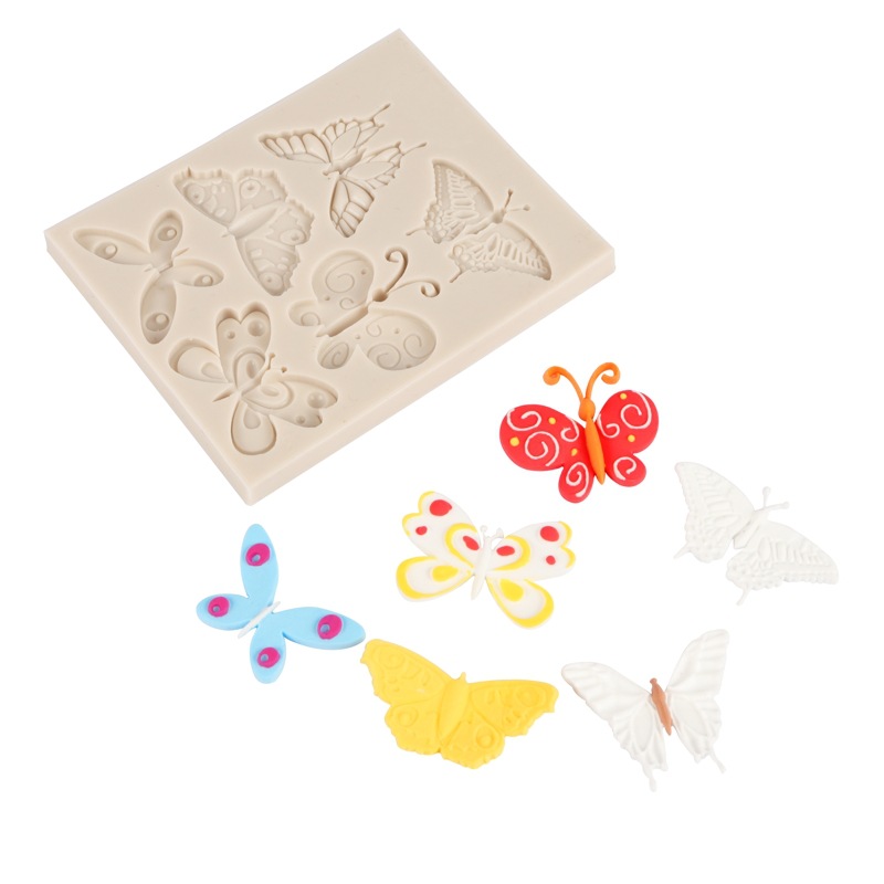 Molde de silicona mariposa fondant cake molde DIY chocolate molde de silicona herramienta para hornear pastel molde de silicona