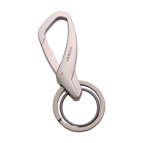 jobon China keychain new simple creative car key waist hanging double ring metal keychain pendant for men