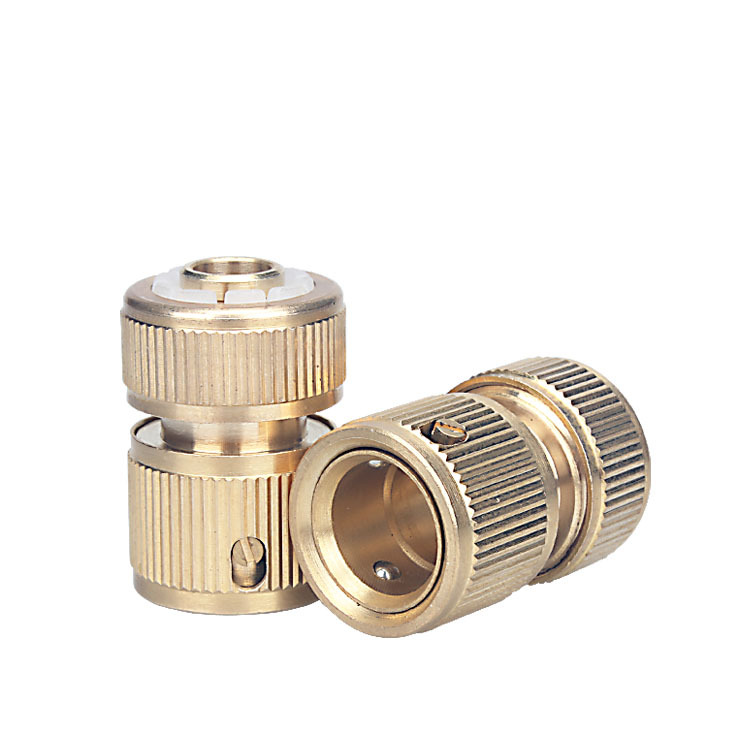 供应纯铜件4分快速通水接头 园林铜件接头 水管接头 铜管件2