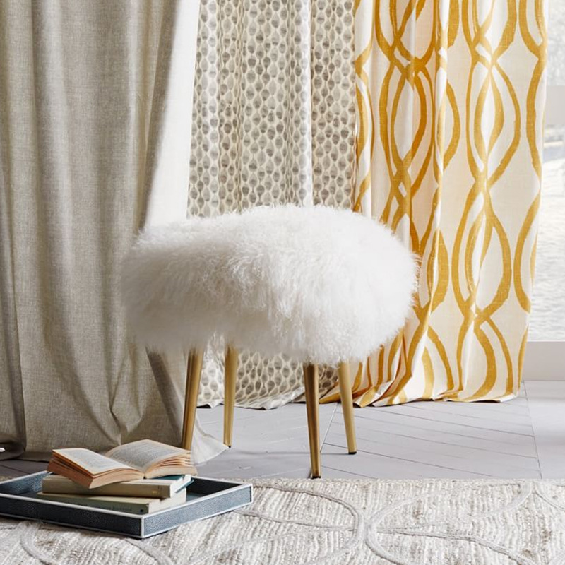 北歐現代簡約網紅灘羊毛凳子不鏽鋼臥室梳妝凳化妝凳子可換鞋凳