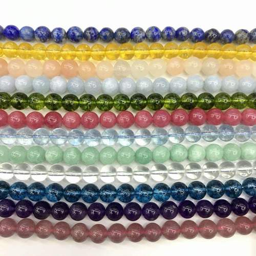 Factory Direct Sale Natural Chinese Zodiac Stone Crystal Original Bracelet Necklace DIY Accessory Parts Batch