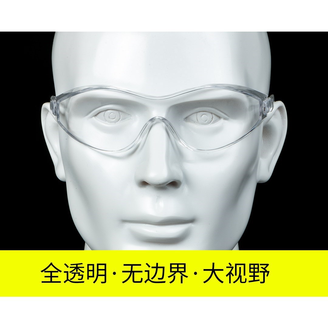 男女式透明实验骑行防风防沙防尘硅胶防护眼镜全密封打磨防雾镜片|ms