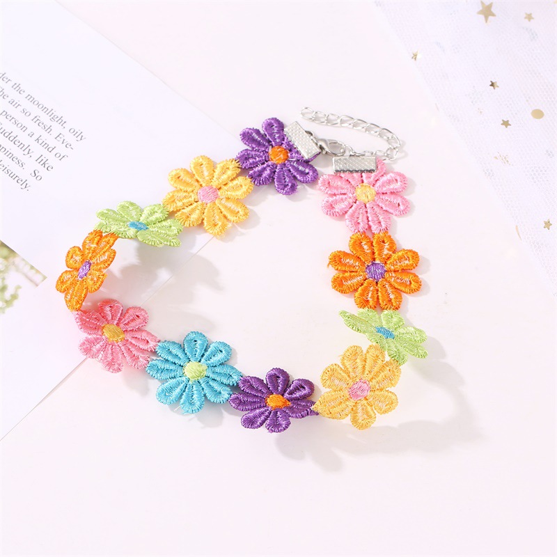 Sweet Simple Style Flower Fabric Plating Flowers Women's Choker display picture 4