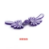 Dark purple + white * A pair of buckles about 10CM * Flower shape * Hemming