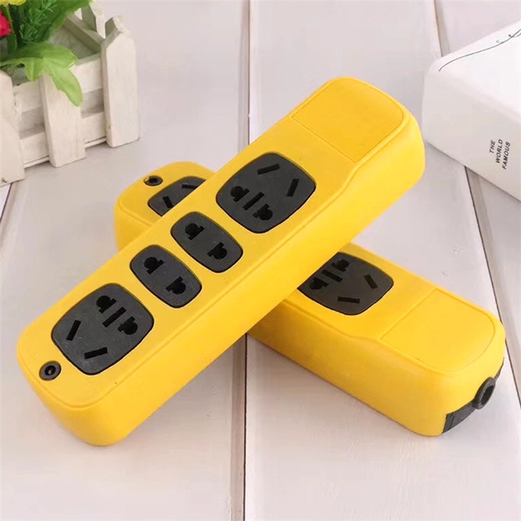 亿工一体成型 包胶插排 防爆排插地拖新国标14孔大指示灯酷头插座