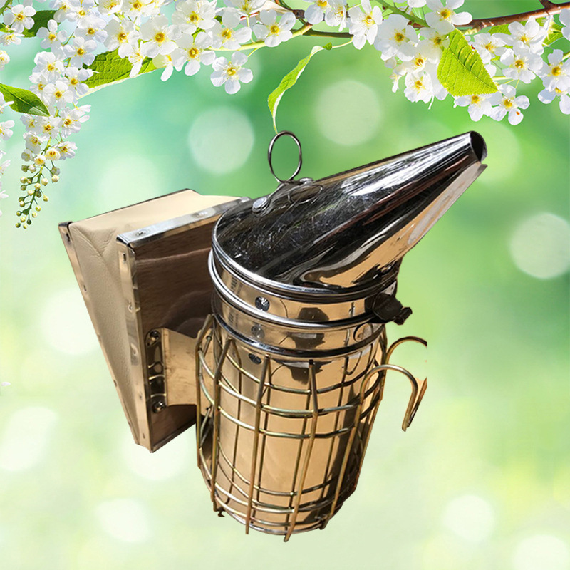 养蜂工具喷烟器 皮革手动尖头喷烟器 不伤蜂出口型蜂具高效