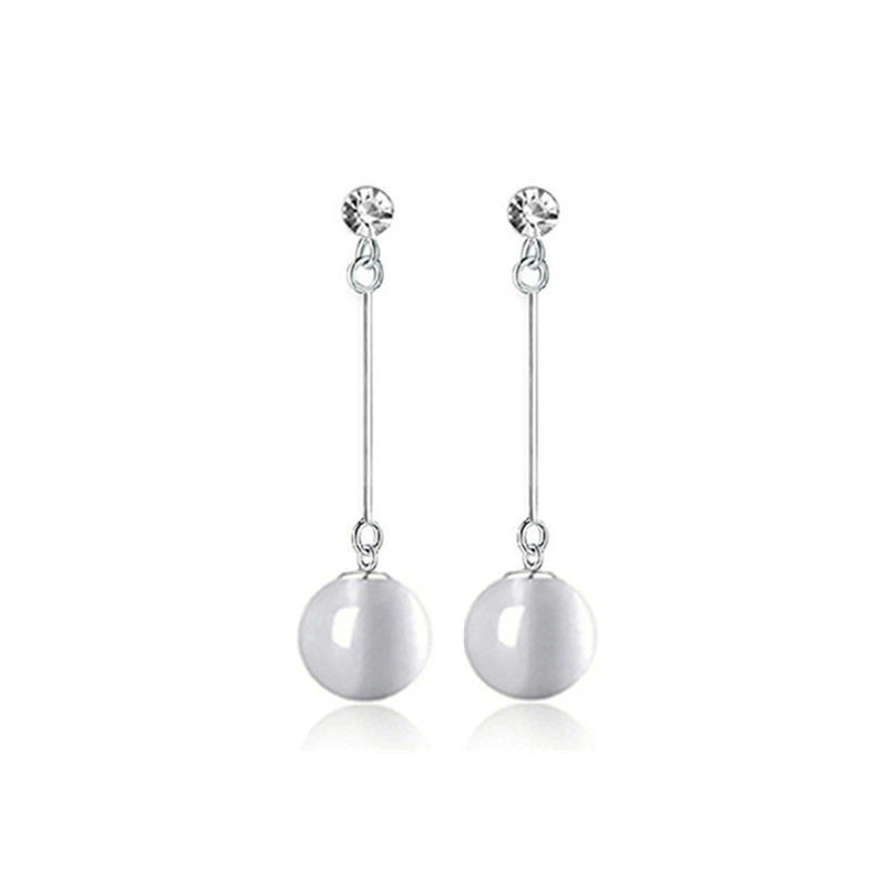 Длинные модные серьги с кисточками, котячий глаз, корейский стиль, Aliexpress