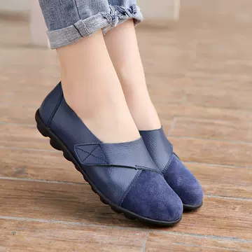 Large Size Women's Shoes Casual All-Match Shoes Low-Top Velcro Shoes - ShopShipShake