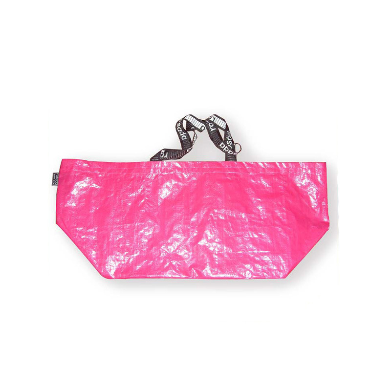 日本外贸轻便防水单肩编织袋大号加厚pe袋折叠购物袋批发