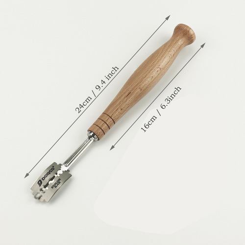 304不锈钢面包修容刀 长柄弧形面包割刀 欧式面包割纹刀