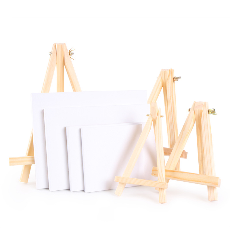 迷你画框 桌面台式折叠三脚架学生绘画作品展示架批发木制小画架