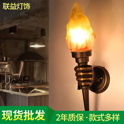 户外防水壁灯欧式过道阳台火炬灯复古咖啡馆餐厅酒吧创意bideng