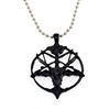 Cross -border jewelry retro literary skulls sheep head necklace magic god Pan god round pendant manufacturers wholesale K1190