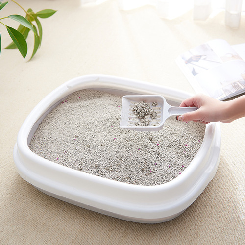 Pet Supplies Amazon’s new semi-enclosed cat litter box, cat toilet with litter scoop, cat litter box online store agent