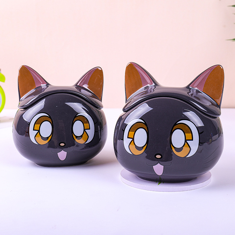 Cute Cool Cat ceramic cup Japanese -style kitten with water cup…