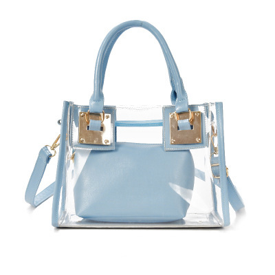  Summer New Style Women's Korean Jelly Bag Beach Crystal Transparent Messenger Bag Shoulder Women's Trendy Bag Wholesale