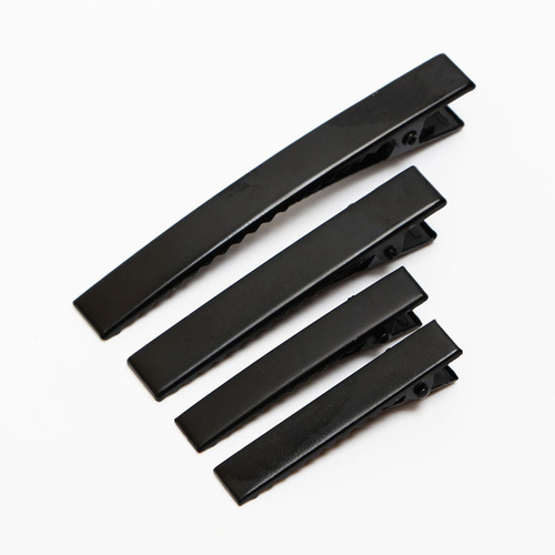 3.2-7.5 electrophoresis matte black paint thickened children's hair clip square pressure clip tip clip flat clip headwear accessories