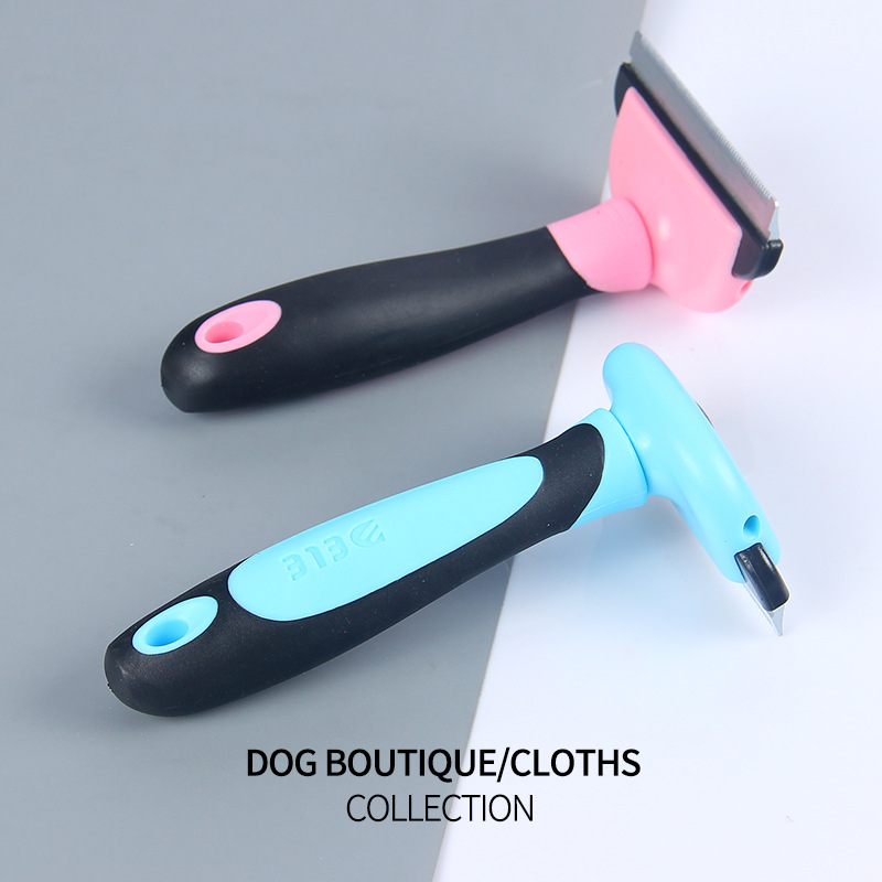 Dele mascota peine de depilación peine de eliminación de pelo de perro peine para mascotas cepillo gato y perro nudo peine suministros al por mayor