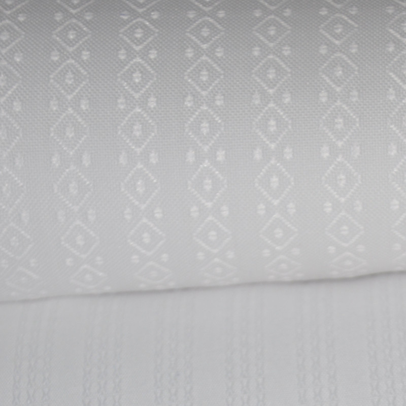 厂家直销 涤棉跆拳道面料 灯笼条白色透气跆拳道tc硬挺透气布料