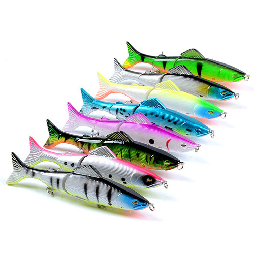 Luya bait 8 colors multi-section bionic fish bait 13cm/21g full swimming layer fake bait hard bait sea fishing beach fishing AliExpress