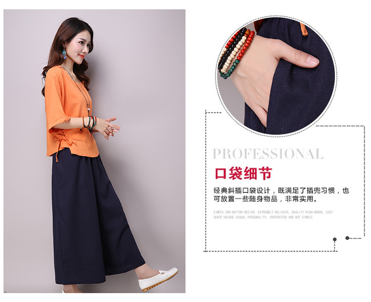 Costume femme en Coton et lin - Ref 3334032 Image 11