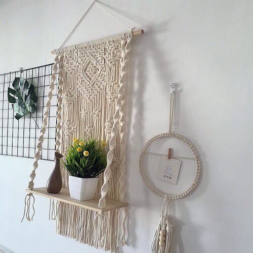 ins Nordic style hand-woven tapestry shelf bedroom living room home hotel B&B decoration
